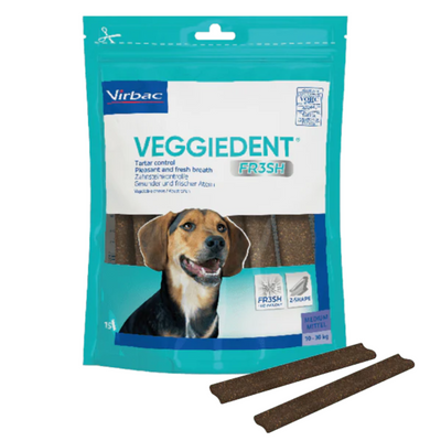 VIRBAC - VEGGIDENT FRESH - Vegetabilske tyggepinne til hunder