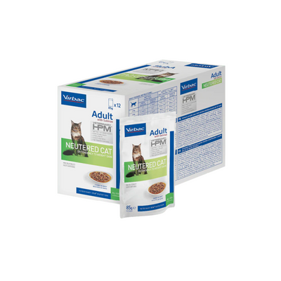 VIRBAC HPM - Adult Neutered cat wet Salmon Porsjonsposer